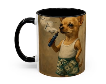 Funny Chihuahua Mug | What the Puff Dog Art Cup