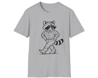 Cowboy wasbeer grafisch T-shirt western landdierenshirt