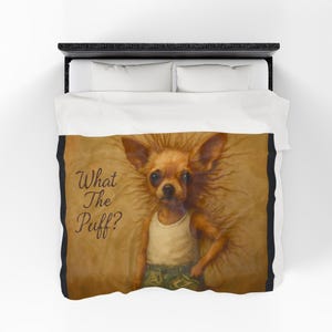 What The Puff（静電気防止）チワワのぬいぐるみブランケット
