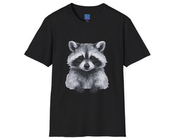 Watercolor Raccoon T-Shirt | Forest Animal Illustration Tee