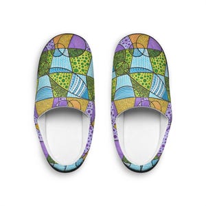 Colorful Patchwork Slippers | Artistic Boho Indoor Footwear