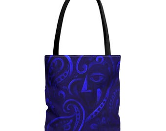Paisley Bandana Pattern Tote Bag: Indie Shoulder Bag and Black All