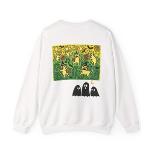 Sweater met speelse kattenprint en ronde hals: Cosy Cat Lover-sweater