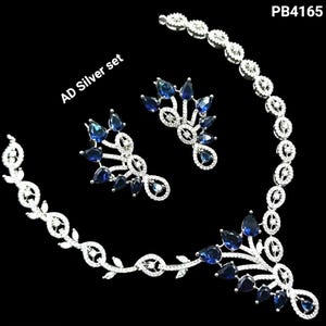 Handmade Red American Diamond Necklace: 14k Gold Finish, Pear Shape