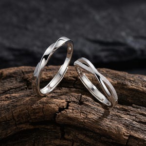 Parringar i sterlingsilver | Korsad design i vintagestil, justerbara öppna band