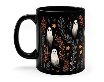 Cute Ghosts Coffee Mug, Festive Halloween Ceramic Mug, Fall aesthetic, Halloween theme, perfect gift for Teacher, Fall Decor Ghost Cup