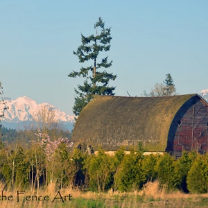 Mooie oude schuur foto wenskaart, Snohomish, Washington, blanco binnenkant voor uw persoonlijke notitie