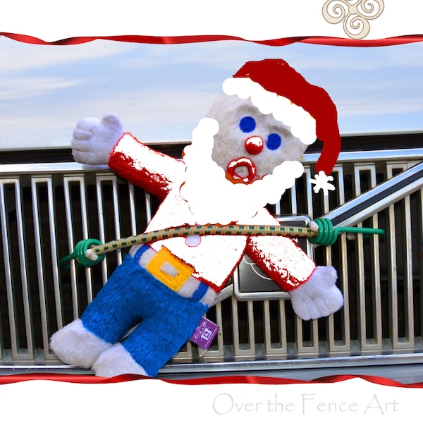 OH NO! SNOW! Funny Mr.Bill Photo Greeting Card,blank inside for your personal note,Holiday card, Christmas card