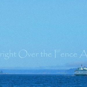 Veerboot naar Whidbey Island, lege fotogroetkaart, fine art fotografie, bootkaart, blanco binnen voor uw persoonlijke notitie