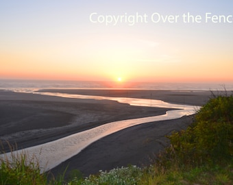 Beautiful Sunset Over Pacific Ocean Photo Card Blank Inside