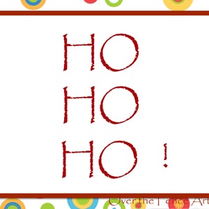 Kunst Weihnachtskarte. Ho Ho Ho, innen blanko für deine persönliche Notiz