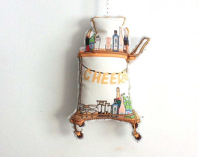 Bar Cart Ornament Christmas Ornament Tree Decorations Etsy