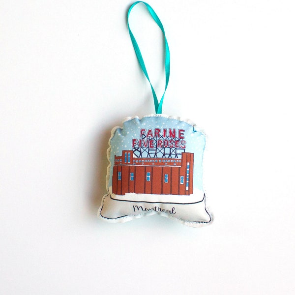 Farine five roses  snow globe ornament: tree decoration- Montreal ornament