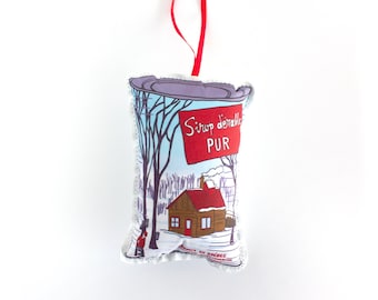 Maple syrup ornament: Sirop d&#39;érable Décoration de Noël-Canadian ornaments