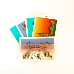 Jeu de cartes postales d’Ottawa de 4, cartes postales canadiennes, petit tirage d’art