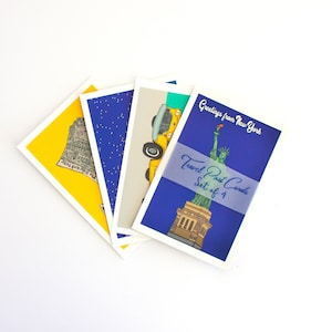 New York city post card set,  travel post cards, New York prints