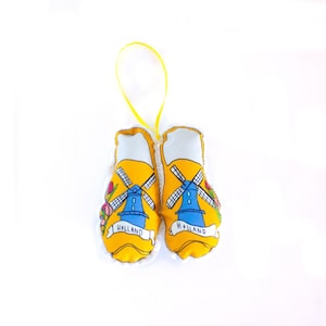 Dutch clogs, wooden shoes- Amsterdam ornament:  tree decoration- Netherlands