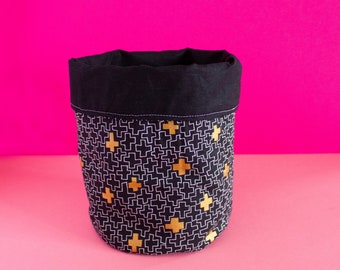 Black plant cover, Twill fabric plant bag, plant basket, Small Indoor planter