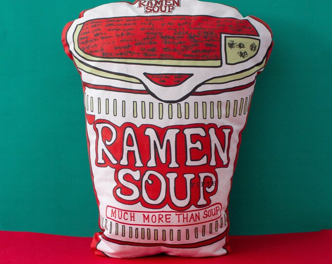 Ramen Soup Pillow Decorative Pillow Food Lover Pillow Etsy
