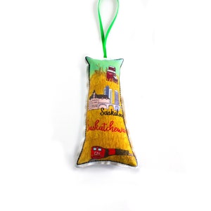 Saskachewan Landkarte, kanadische Prärie Baumschmuck