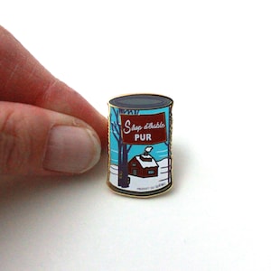 Kanadischer Ahornsirup Emaille Pin, kanadisches Essen Anstecknadel, goldene Label Pin, Canadiana