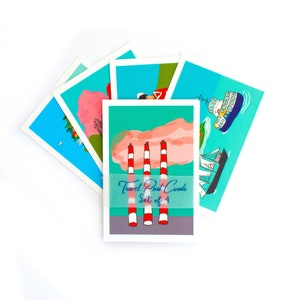 Jeu de cartes postales Halifax, cartes postales de voyage en Nouvelle-Écosse, petits caractères de la ville