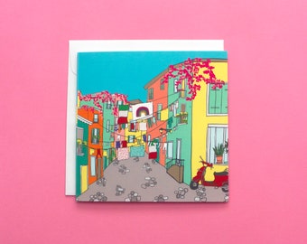 Italy Street Scene Card Self Isolation Card Everything Will Etsy