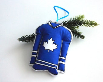 Hockey jersey ornament- Canadian Tree decoration- Toronto hockey