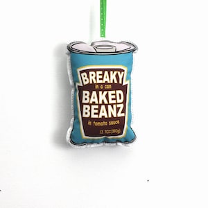Baked beans can Christmas Ornament: Australian/British food holiday ornament image 1