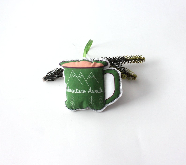 Ornament Camping mug tree decoration Christmas Ornaments Etsy