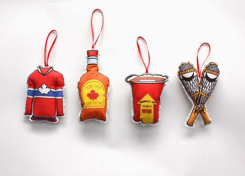Canadian Ornaments Set of 4 Holiday Ornaments Etsy Canada