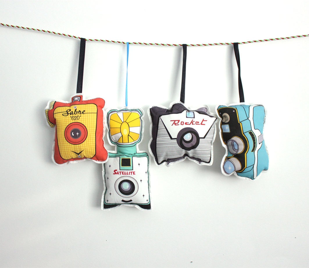 Vintage camera ornaments Plush christmas ornaments Etsy