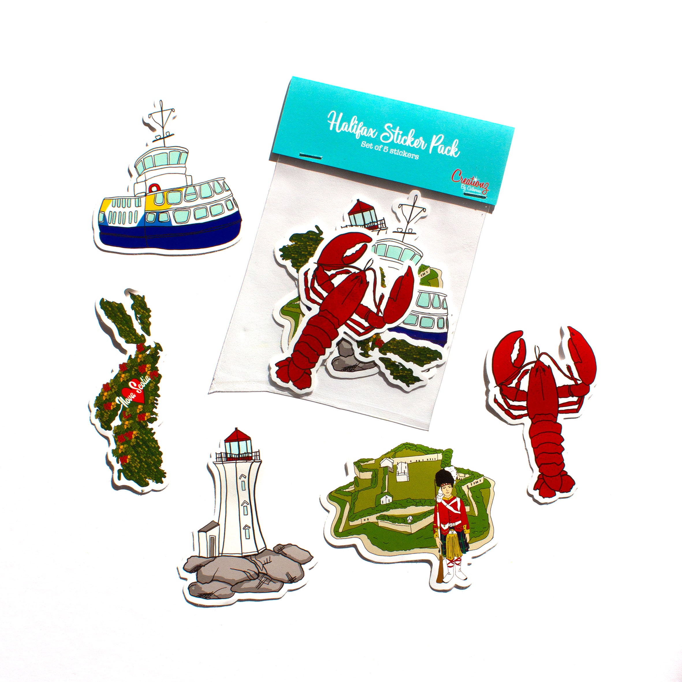 Halifax Sticker Pack Nova Scotia Vinyl Stickers Etsy