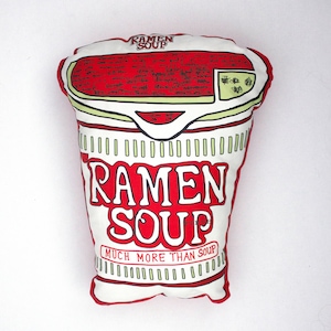 Ramen soup pillow, decorative pillow, Food lover pillow, image 3