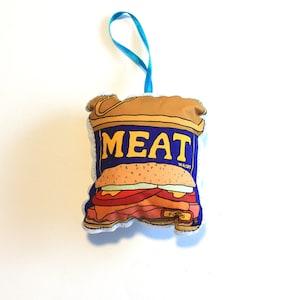 肉缶の飾り、フードツリーのクリスマス飾り
