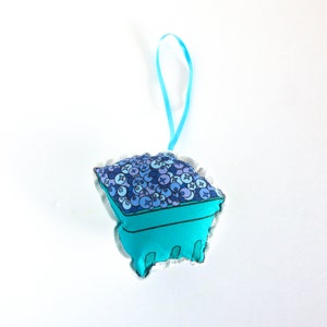 Blueberry ornament, food ornament, fruits christmas decoration