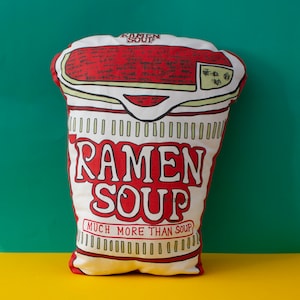 Ramen soup pillow, decorative pillow, Food lover pillow, image 6