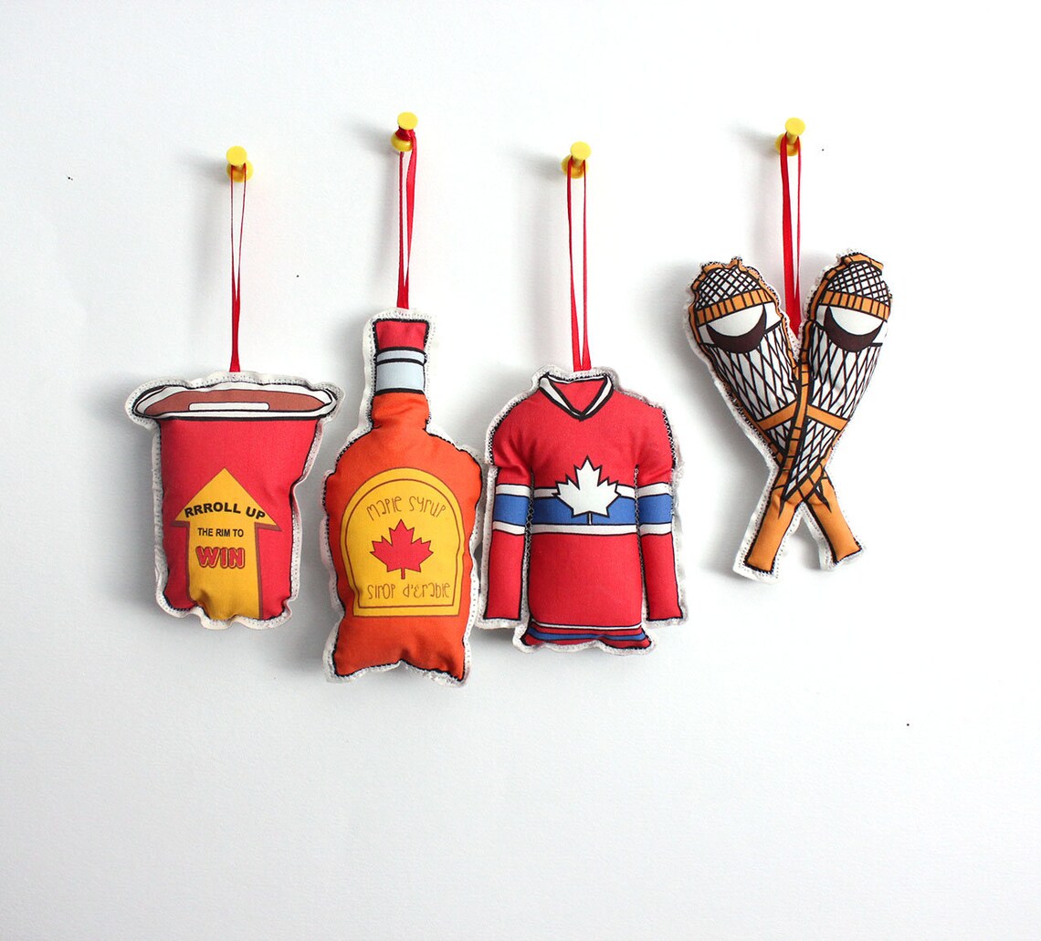 Canadian Ornaments Set of 4 Holiday Ornaments Etsy Canada