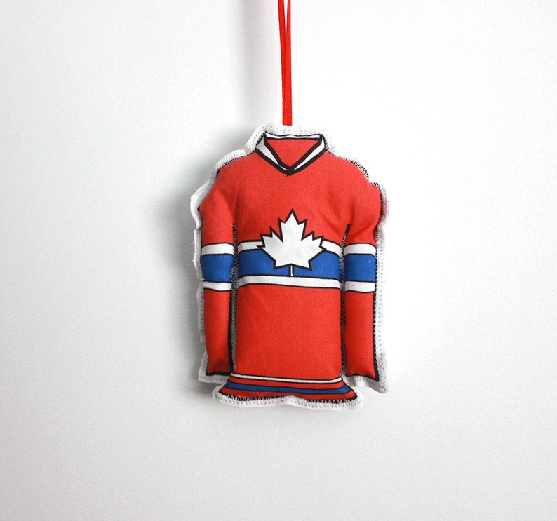 Hockey Jersey Ornament Canadian Tree Decoration Gift Under Etsy
