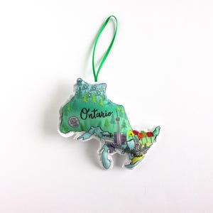 Ontario ornament- Canadian ornament- Map ornament