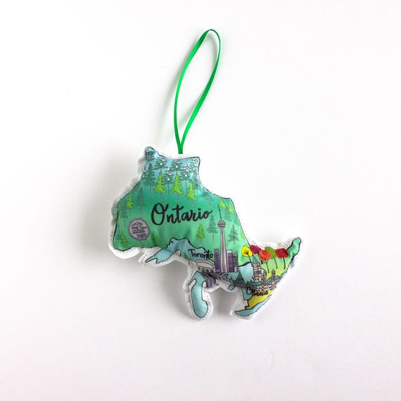 Ontario ornament- Canadian ornament- Map ornament