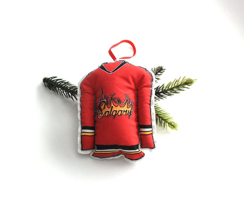 Hockey Ornaments Set of 4 Canadian hockey jersey ornaments Etsy