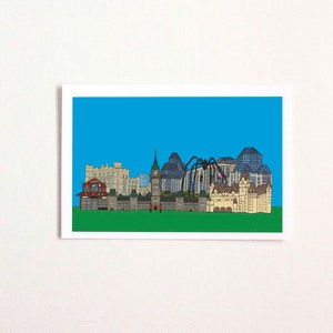 Cartão postal da paisagem urbana de Ottawa. Impressão artística ilustrada de Ottawa
