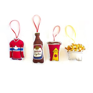 Canadian Ornament set- Set of 4 Holiday ornaments