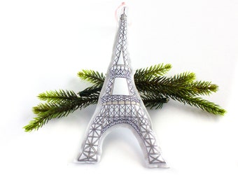 Eiffel tower ornament: Paris tree decorations- France holiday decor