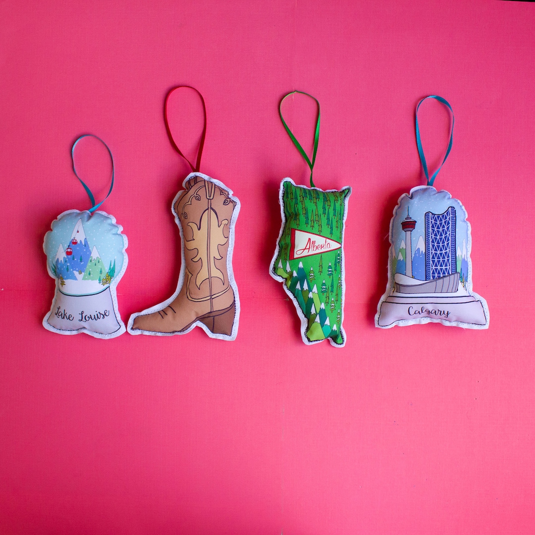 Alberta Christmas Ornament Set Calgary Holiday Decorations Etsy