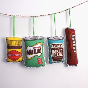 Baked beans can Christmas Ornament: Australian/British food holiday ornament image 2