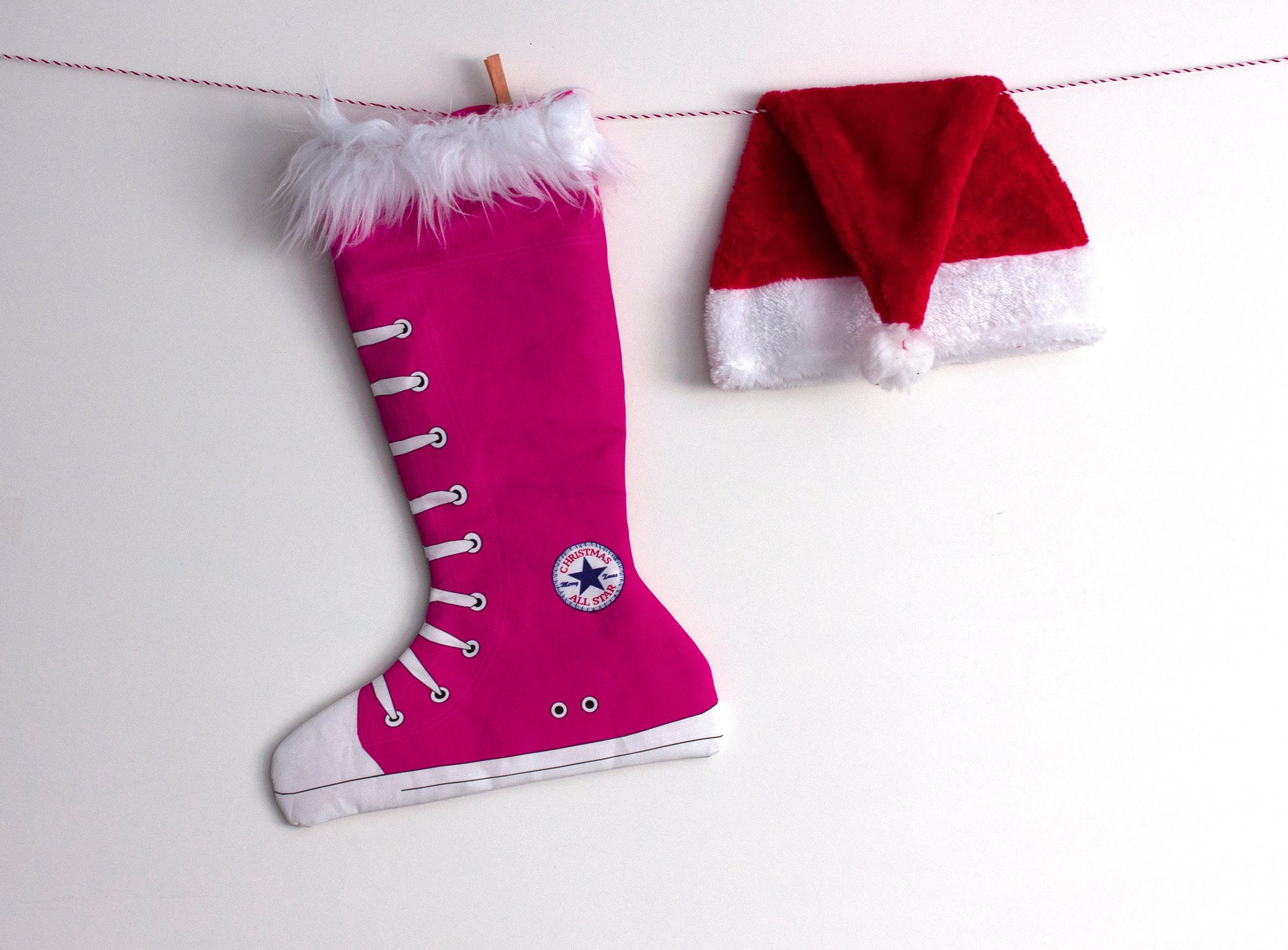Christmas Stockings Girl Holiday Stockings Hot Pink Stocking Etsy