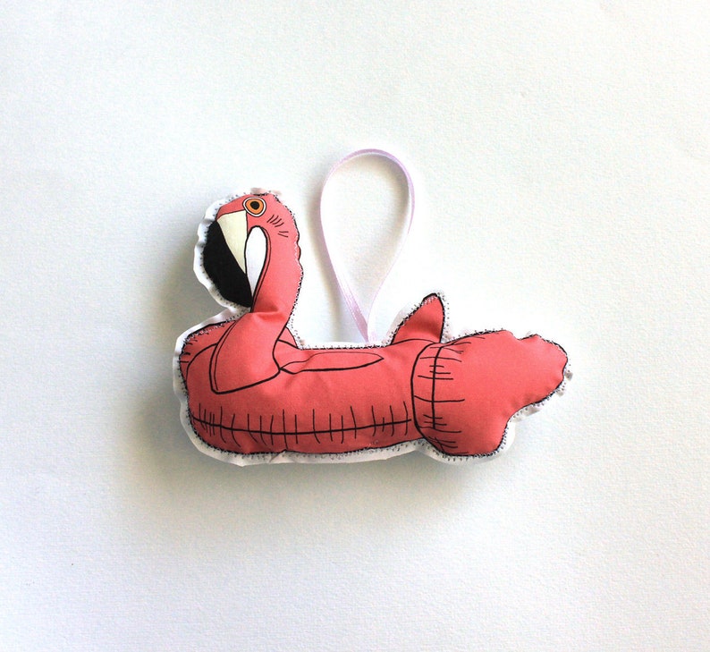 Flamingo pool float ornament: tree ornament Pink flamingo decoration image 2