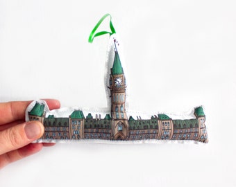 Ottawa parliament ornament: plush ornament- Canadian ornaments